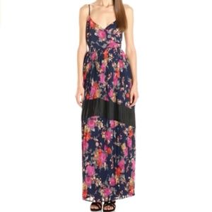 Lucca Couture Nova Pleated Floral Maxi Dress